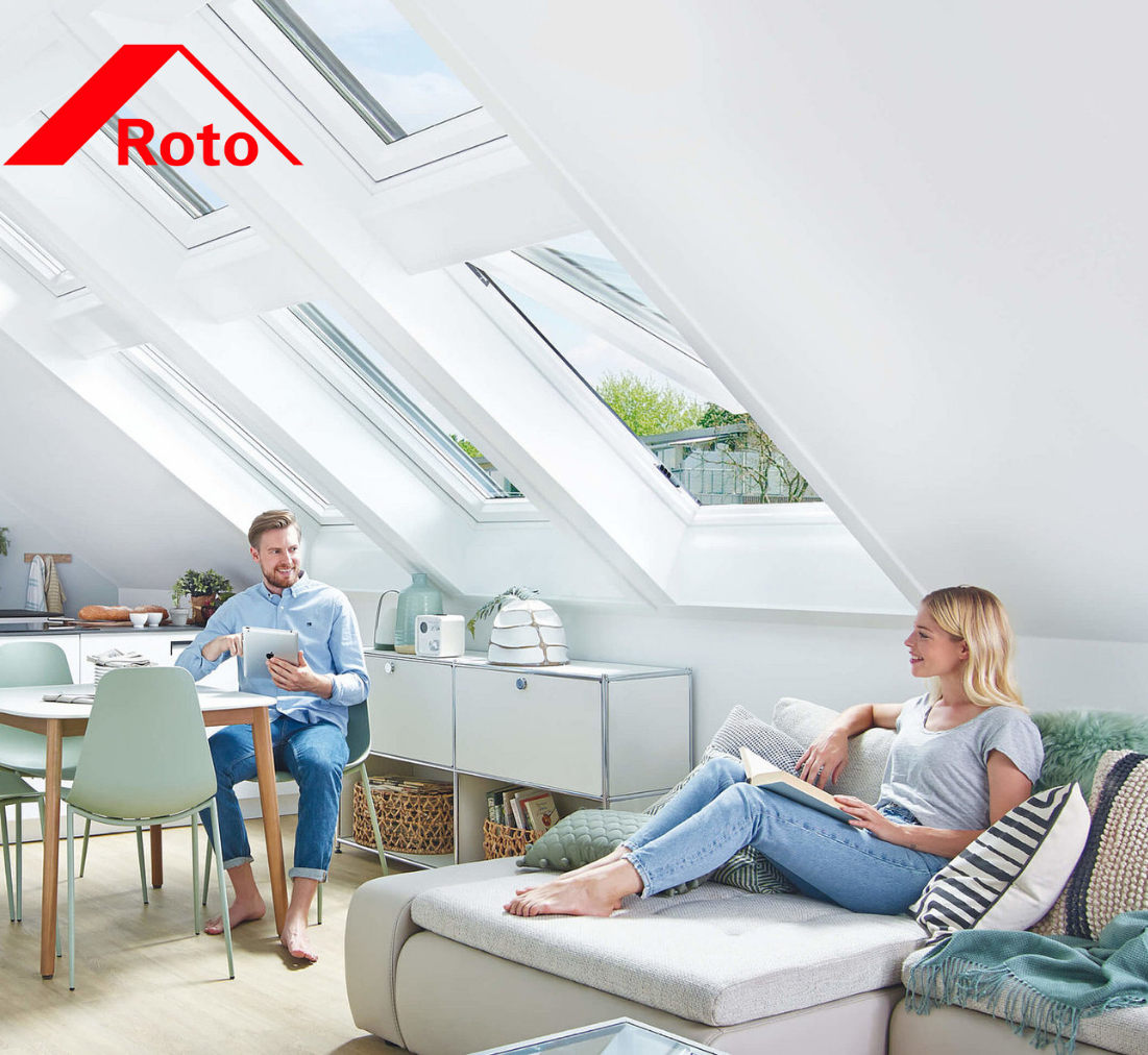 Helle Wohnräume durch hochwertige Roto Dachfenster.